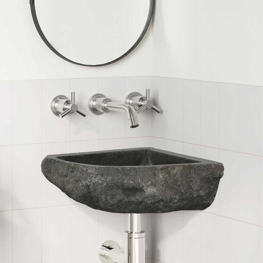 Wand Gemonteerde Hoekkom Grijs (30-37) x (30-37) x 12 cm