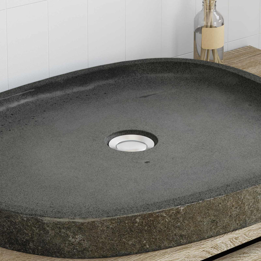 Wasbak Grijs (55-65) X (40-50) X 6 Cm Riviersteen