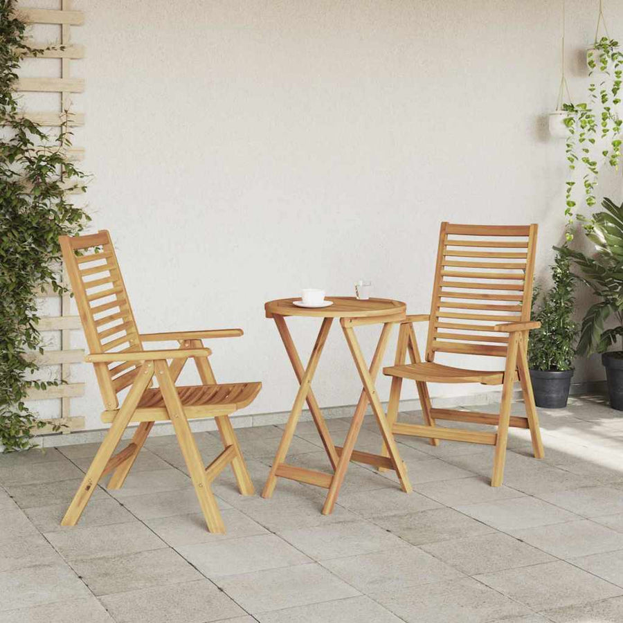 Tuinstoelen 2 pcs Bruin 52 x 64.5 x 108 cm Massief acaciahout