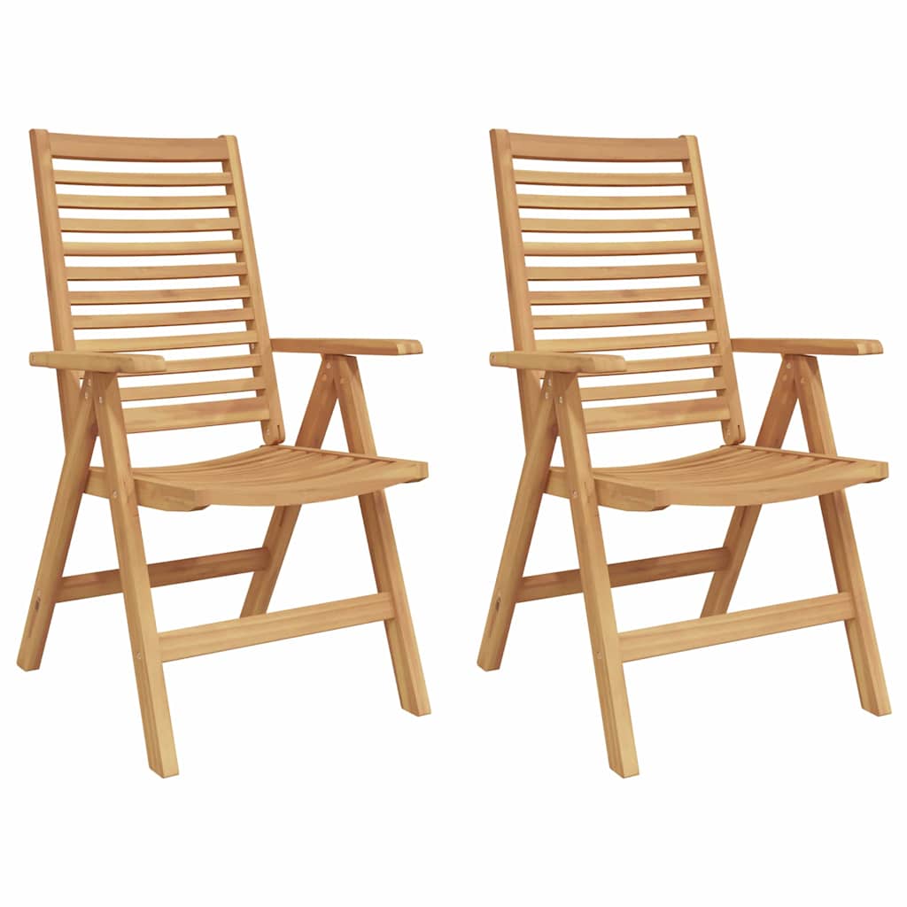Tuinstoelen 2 pcs Bruin 52 x 64.5 x 108 cm Massief acaciahout