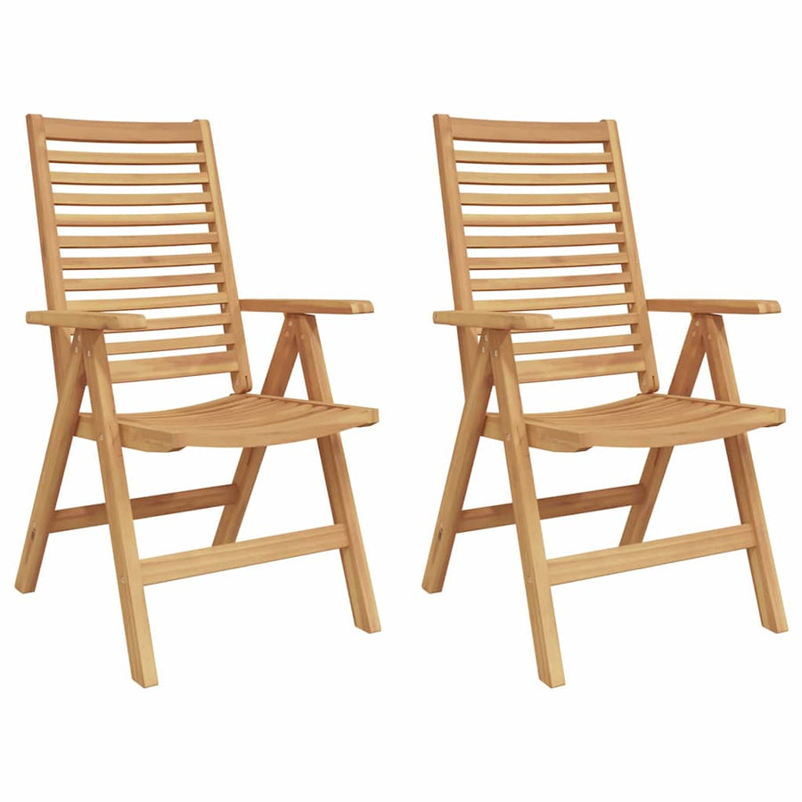 Tuinstoelen 2 pcs Bruin 52 x 64.5 x 108 cm Massief acaciahout