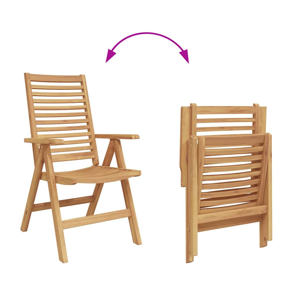 Tuinstoelen 2 pcs Bruin 52 x 64.5 x 108 cm Massief acaciahout