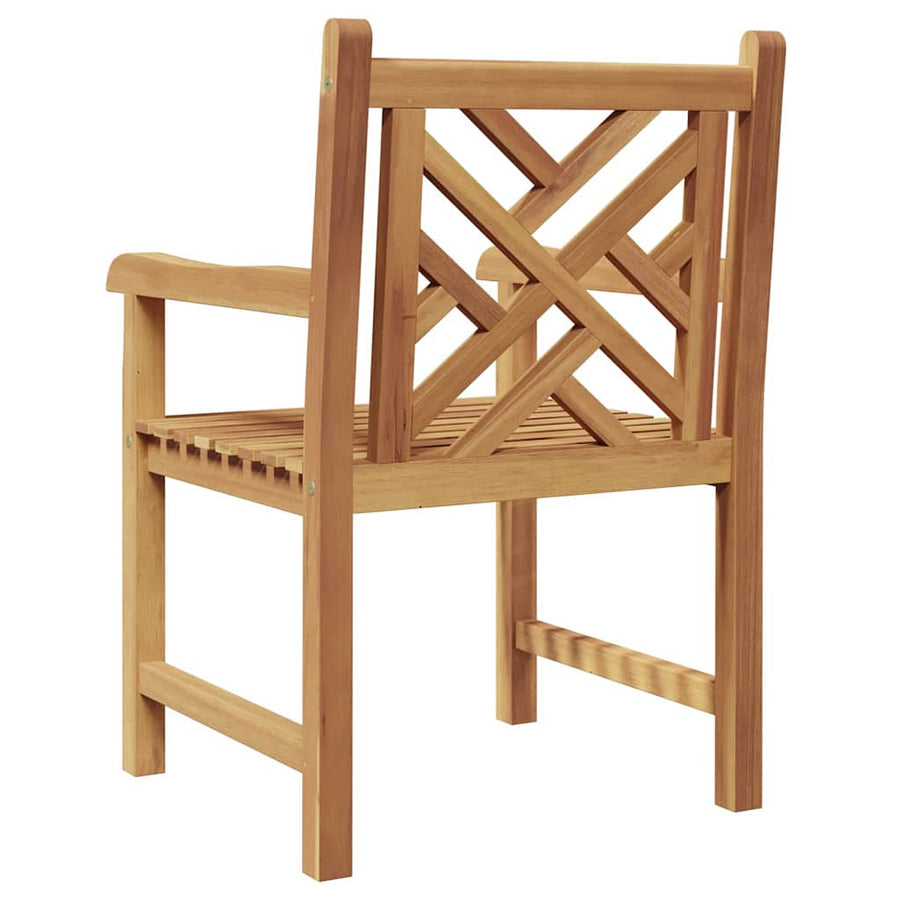 Tuinstoel 2 pcs Bruin 58 x 60 x 90 cm Massief teakhout