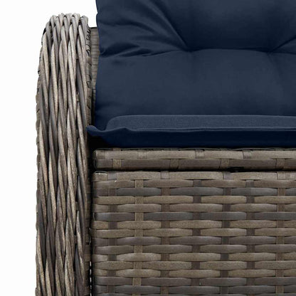 Tuinbank met kussen met opslag 121 x 62 x 69 cm poly rattan