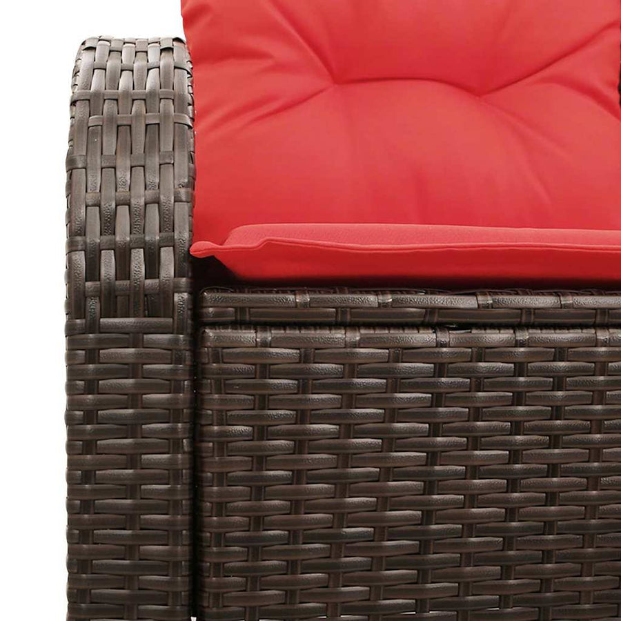 Tuinbank Bruin 124 x 62 x 85 cm poly rattan