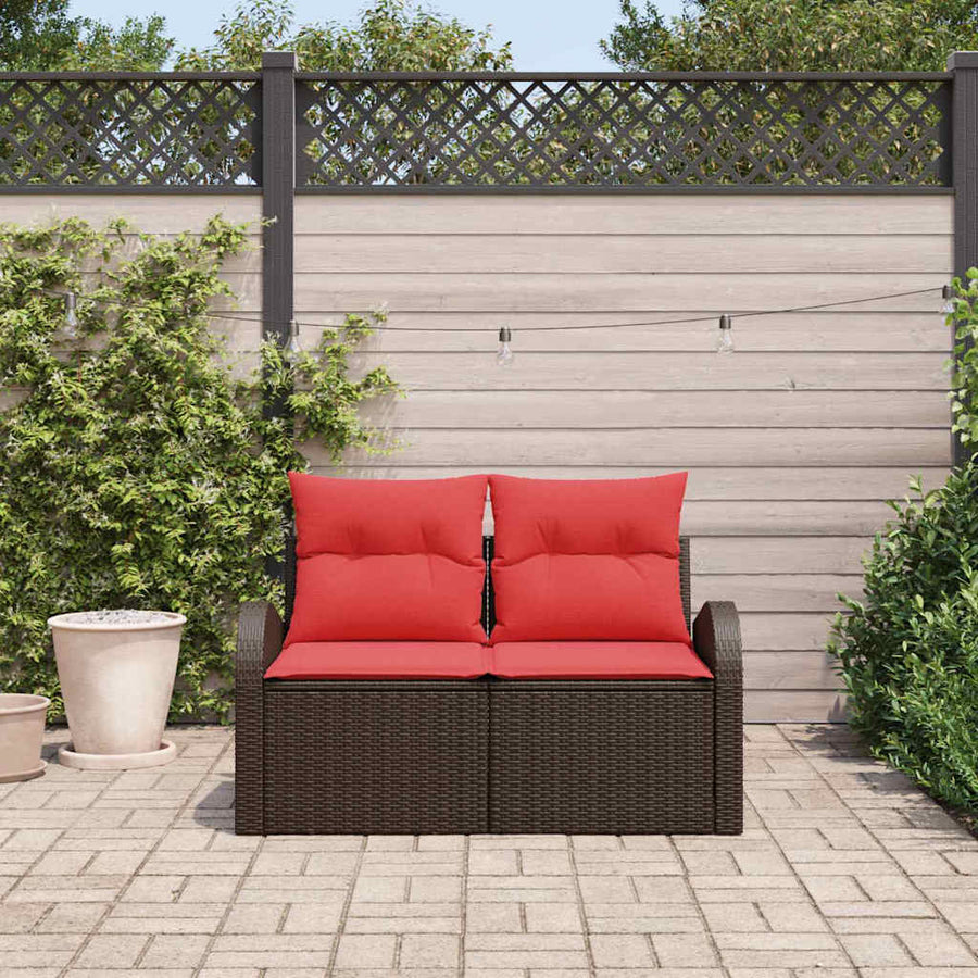 Tuinbank Bruin 124 x 62 x 85 cm poly rattan