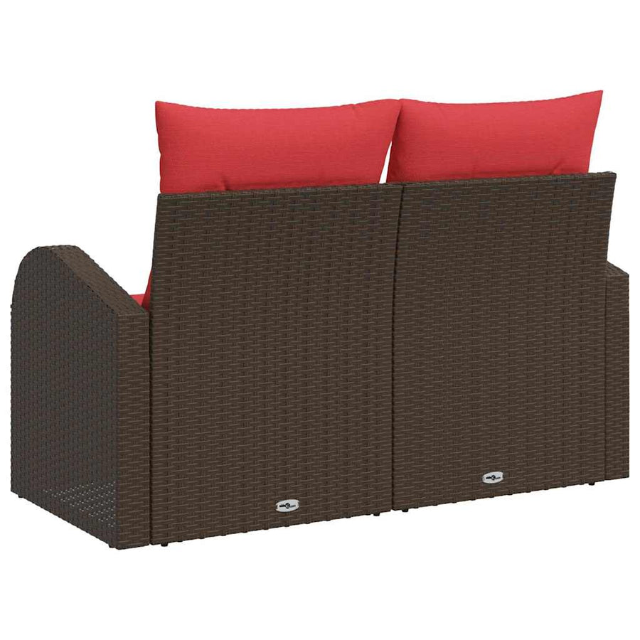 Tuinbank Bruin 124 x 62 x 85 cm poly rattan