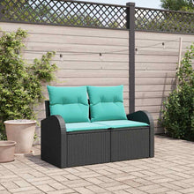 Tuinbank 124 X 62 X 85 Cm Poly Rattan Zwart