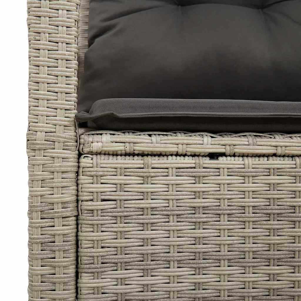 Tuinbank met kussen 120 x 62 x 69 cm poly rattan