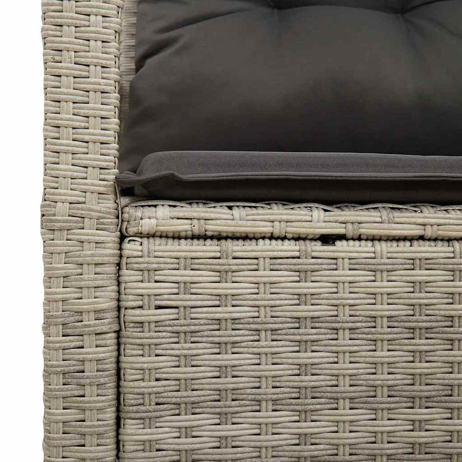 Tuinbank met kussen 120 x 62 x 69 cm poly rattan
