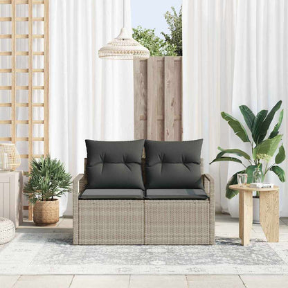 Tuinbank met kussen 120 x 62 x 69 cm poly rattan