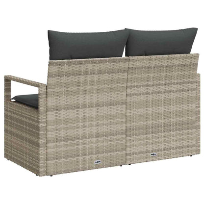 Tuinbank met kussen 120 x 62 x 69 cm poly rattan
