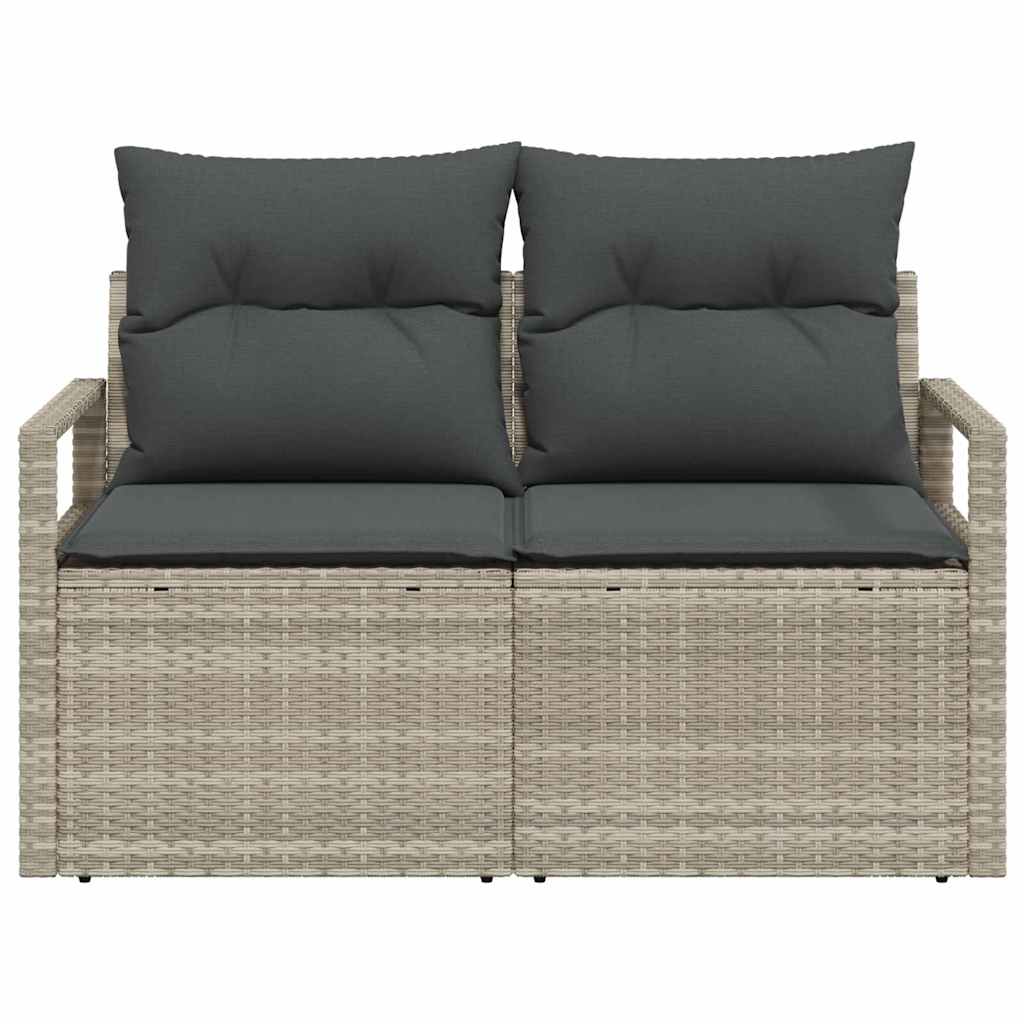 Tuinbank met kussen 120 x 62 x 69 cm poly rattan
