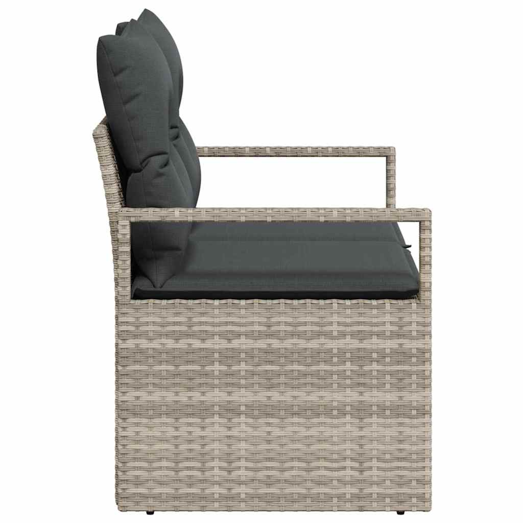 Tuinbank met kussen 120 x 62 x 69 cm poly rattan