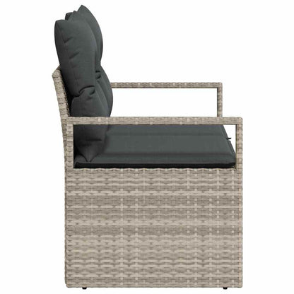 Tuinbank met kussen 120 x 62 x 69 cm poly rattan