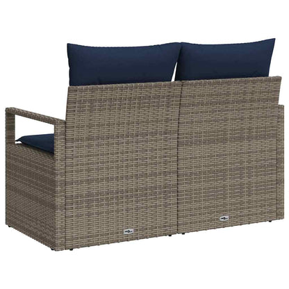 Tuinbank met kussen 120 x 62 x 69 cm poly rattan