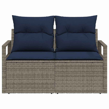 Tuinbank met kussen 120 x 62 x 69 cm poly rattan
