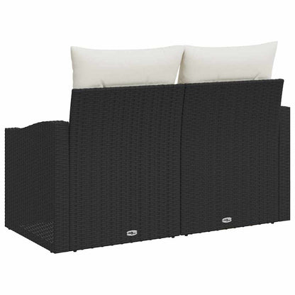 Tuinbank met kussen 123 x 62 x 69 cm poly rattan