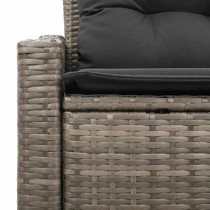 Tuinbank met kussen 123 x 62 x 69 cm poly rattan