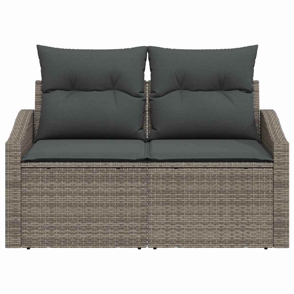 Tuinbank met kussen 123 x 62 x 69 cm poly rattan