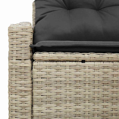 Tuinbank met kussen 123 x 62 x 69 cm poly rattan