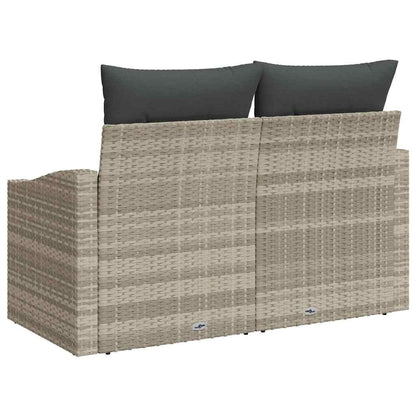 Tuinbank met kussen 123 x 62 x 69 cm poly rattan