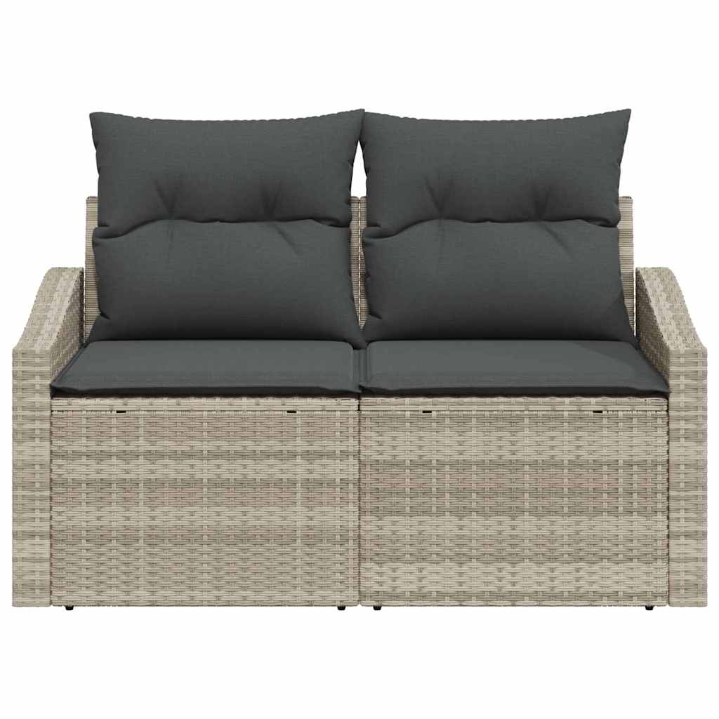 Tuinbank met kussen 123 x 62 x 69 cm poly rattan