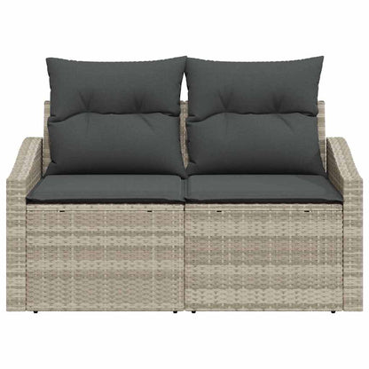 Tuinbank met kussen 123 x 62 x 69 cm poly rattan