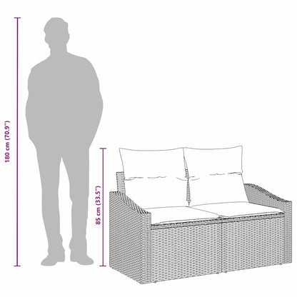 Tuinbank Bruin 123 x 62 x 69cm poly rattan