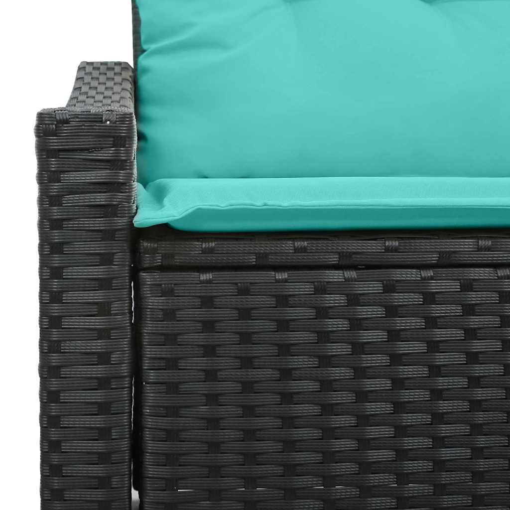 Tuinbank Grijs 123 x 62 x 69cm poly rattan