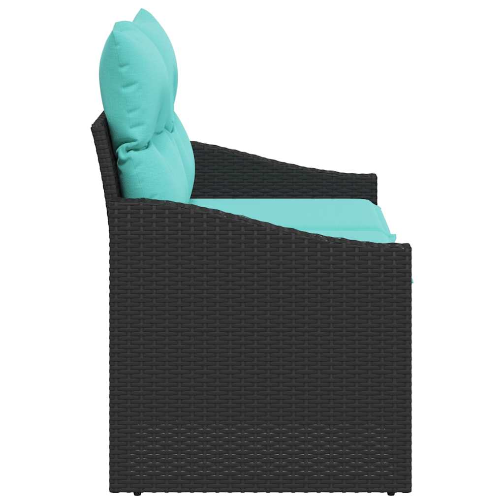 Tuinbank Grijs 123 x 62 x 69cm poly rattan