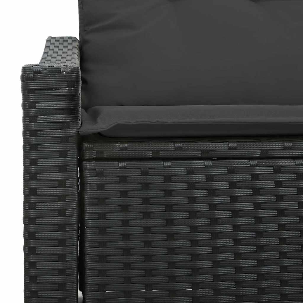 Tuinbank met kussen 123 x 62 x 69 cm poly rattan