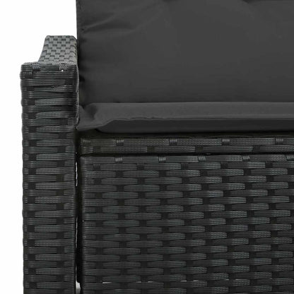 Tuinbank met kussen 123 x 62 x 69 cm poly rattan