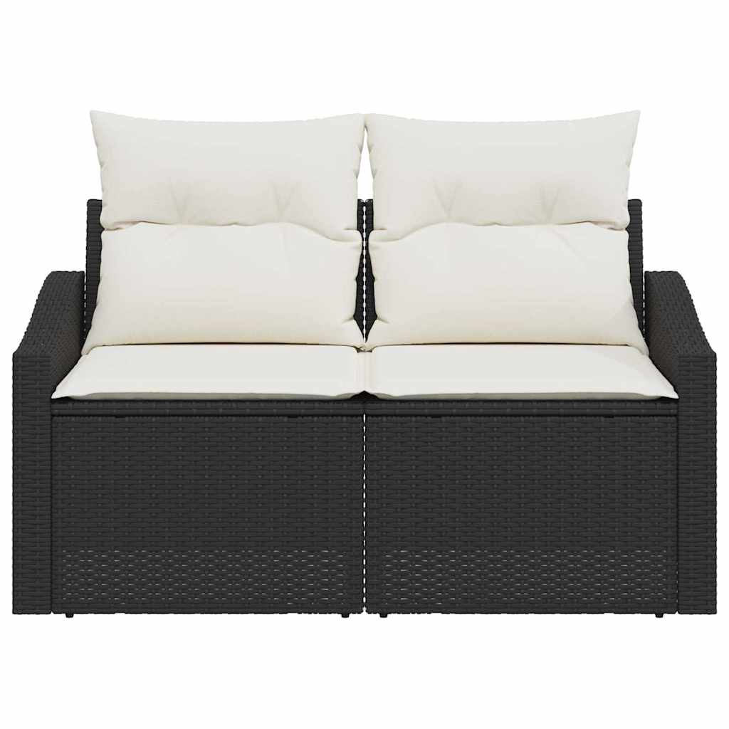 Tuinbank met kussen met opslag 123 x 62 x 69 cm poly rattan