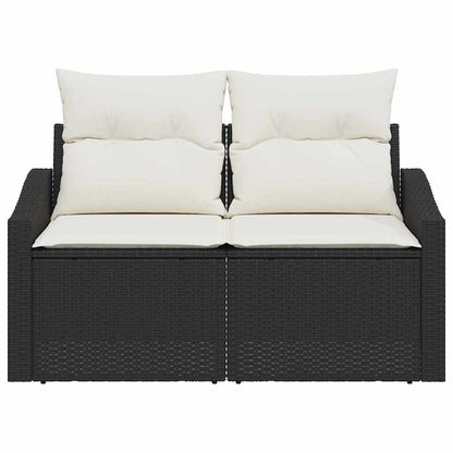 Tuinbank met kussen met opslag 123 x 62 x 69 cm poly rattan