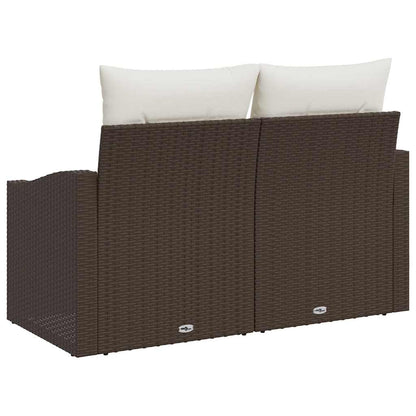 Tuinbank met kussen met opslag 123 x 62 x 69 cm poly rattan