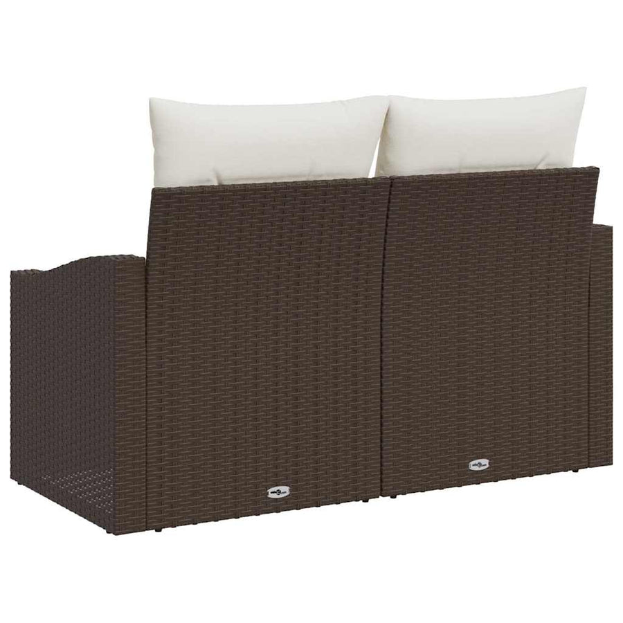 Tuinbank met kussen met opslag 123 x 62 x 69 cm poly rattan