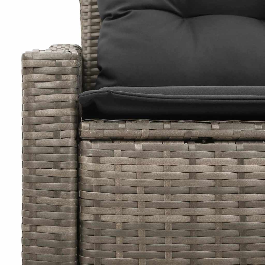 Tuinbank met kussen met opslag 123 x 62 x 69 cm poly rattan