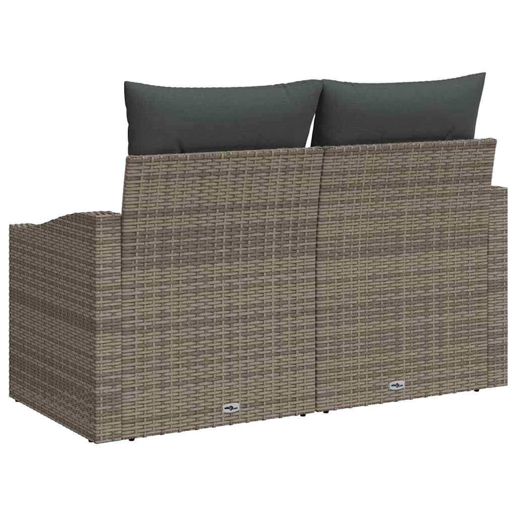 Tuinbank met kussen met opslag 123 x 62 x 69 cm poly rattan