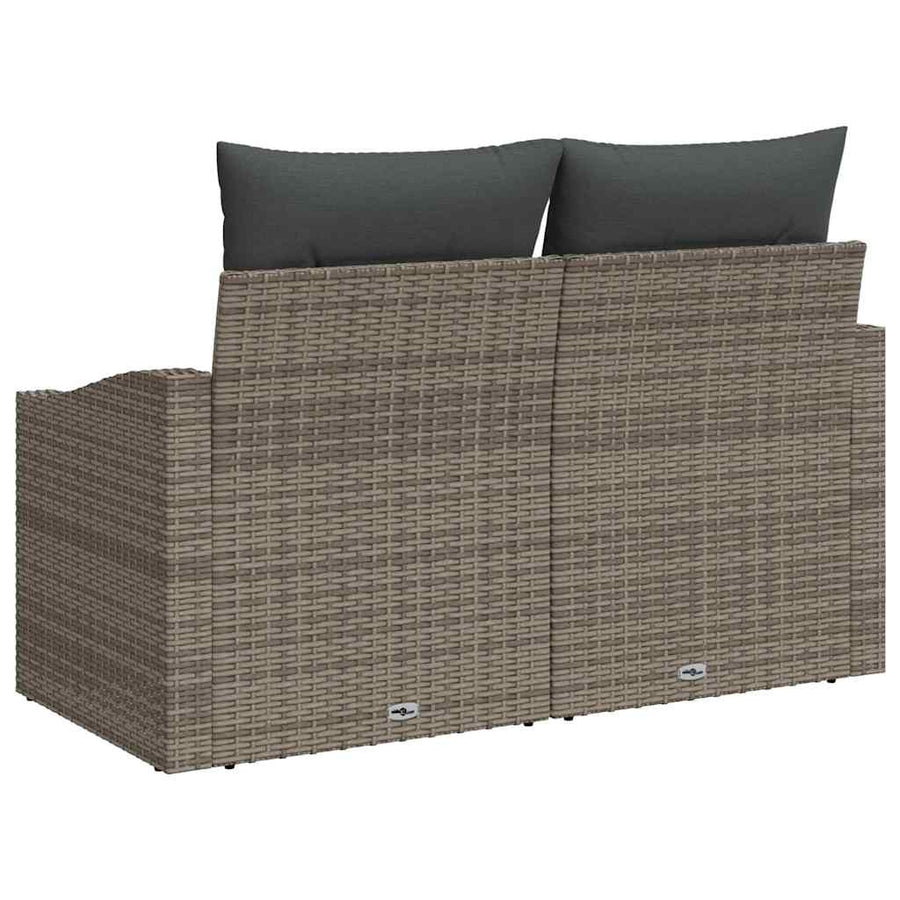 Tuinbank met kussen met opslag 123 x 62 x 69 cm poly rattan