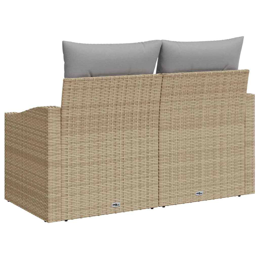 Tuinbank met kussen met opslag 123 x 62 x 69 cm poly rattan