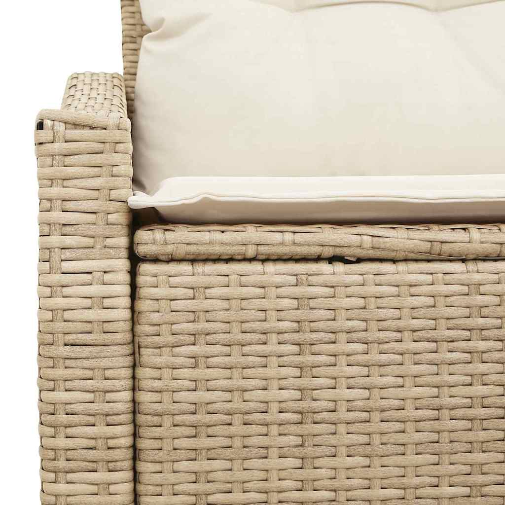 Tuinbank met kussen met opslag 123 x 62 x 69 cm poly rattan