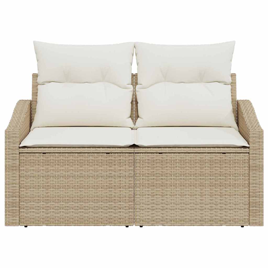 Tuinbank met kussen met opslag 123 x 62 x 69 cm poly rattan