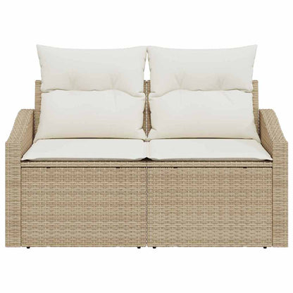 Tuinbank met kussen met opslag 123 x 62 x 69 cm poly rattan