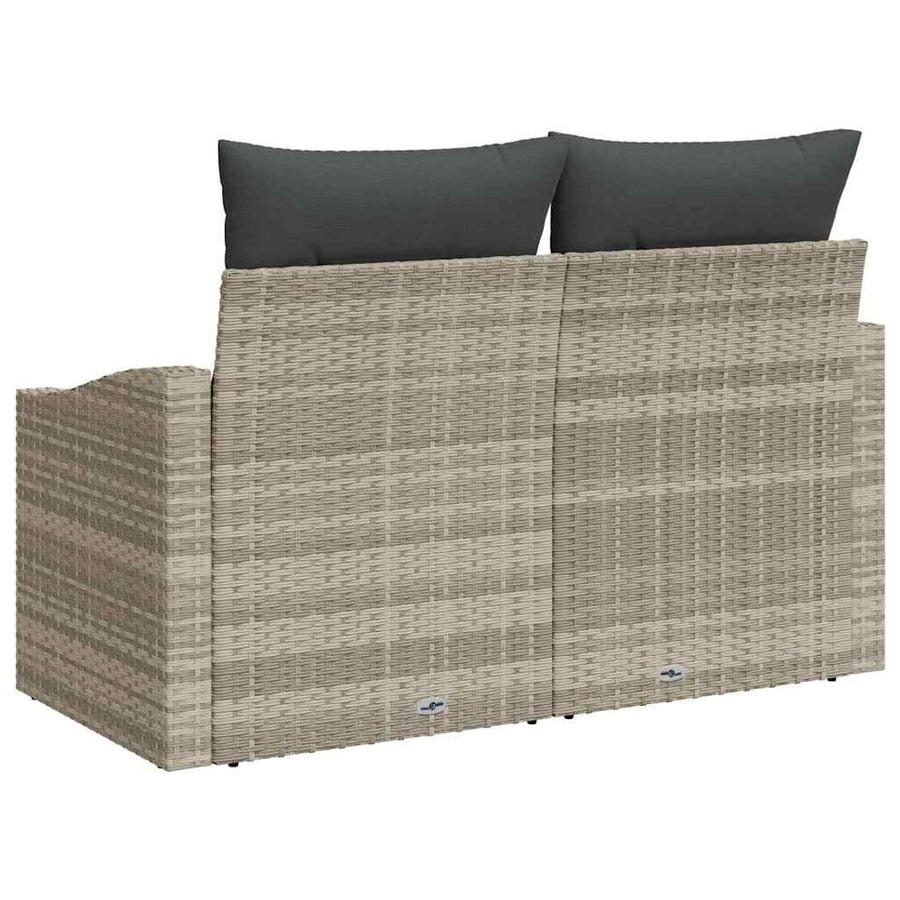 Tuinbank met kussen met opslag 123 x 62 x 69 cm poly rattan