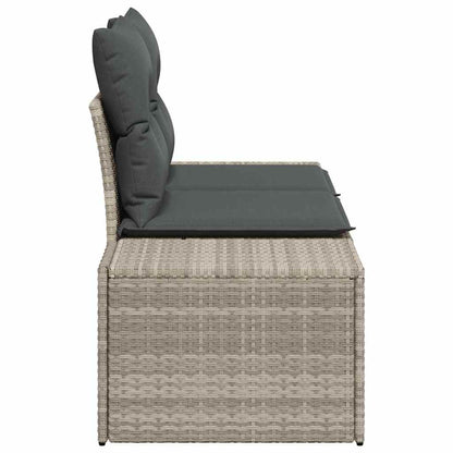 Tuinbank met kussen Grijs 184 x 62 x 69 cm poly rattan