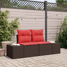 Tuinbank poly rattan 184x62x69 cm bruin