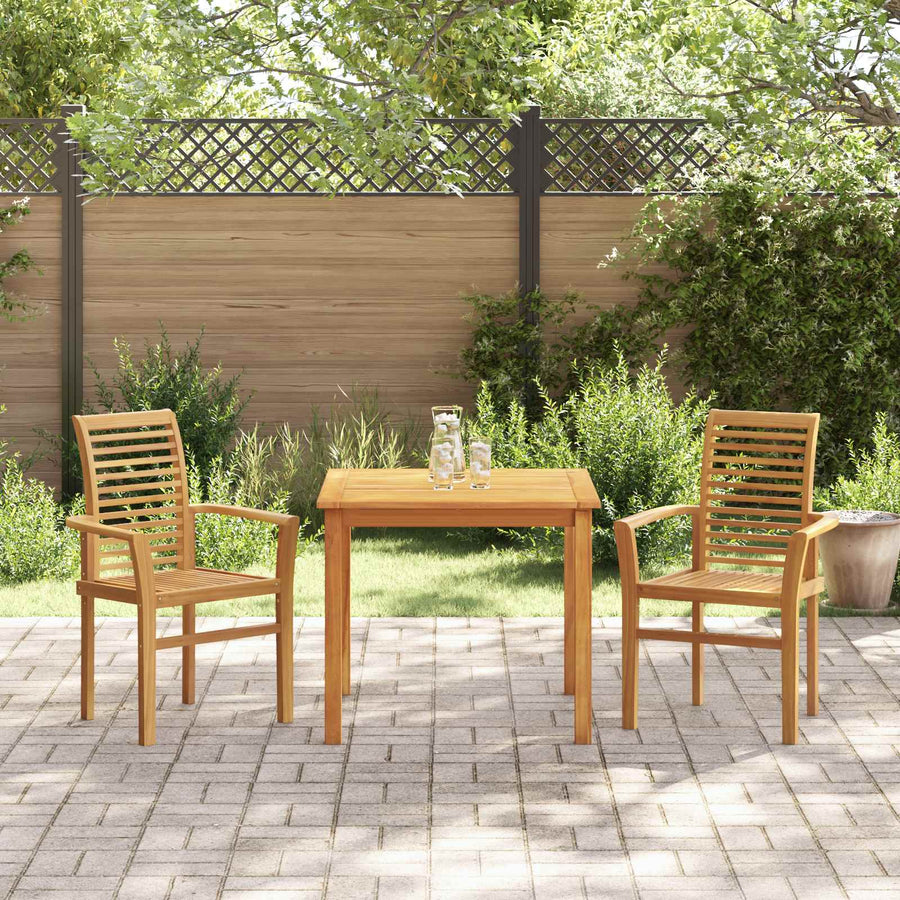 Eetkamerstoel 4 pcs Bruin 62 x 55 x 94 cm Massief Teakhout