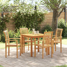 Eetkamerstoel 4 stuks massief teakhout bruin 62x55x94 cm