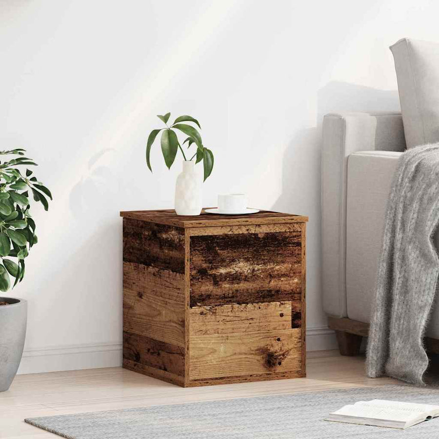 Opslagdoos met opslag Oud hout 40 x 42 x 46 cm Bewerkt hout